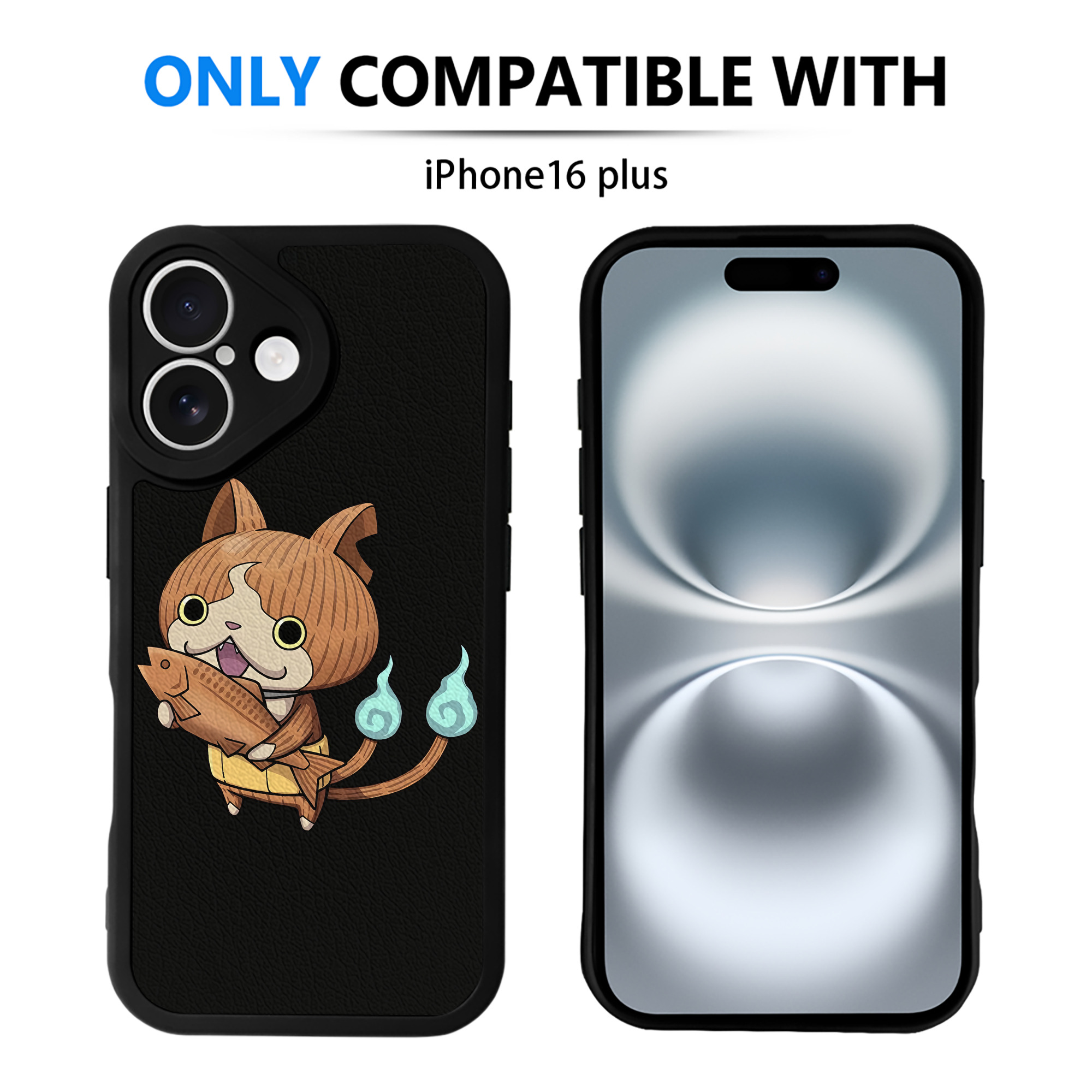 （画像用） 妖怪ウォッチ Yo-kai Watch 【iPhone 16シリーズ対応】シリコンスマホケース（レザー調） 材質：シリコン